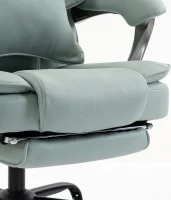 HOMCOM Executive Office Chair, Leathaire Big and Tall Office Chair 180 kg with Wide Seat, Reclining, Lumbar Support, Blue(m-11)
