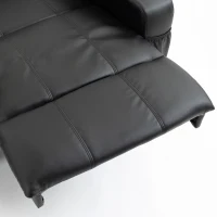 HOMCOM Elektrische sta-op-stoel van kunstleer, relaxfauteuil met afstandsbediening, USB-oplader, bekerhouder en zijvakken, zwart(m-10)