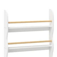 AIYAPLAY Bibliothèque murale pour enfant, rangement livre enfant 4 niveaux, fixer au mur, 60 x 10 x 98 cm, blanc(m-11)