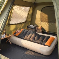 Outsunny Sleeping Bag for Adults, Lightweight & Compact Sleeping Bag, 3 Seasons, Grey(m-14)