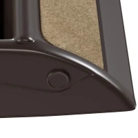 PawHut Escalier pour Chien Pliant à 4 Marches Antidérapantes, Escalier pour Animaux en Plastique, 62 x 38 x 49,5 cm, Beige(m-12)