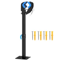 HOMCOM Support de réparation de vélo réglable en hauteur, pince rotative 360°, charge max. 25kg, 41-60x13x13cm, noir(m-1)