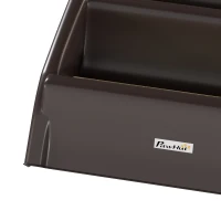 PawHut Escalier pour Chien Pliant à 4 Marches Antidérapantes, Escalier pour Animaux en Plastique, 62 x 38 x 49,5 cm, Beige(m-11)