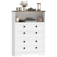 HOMCOM Shoe Cabinet with 2 Flip Drawers, Narrow Shoe Storage Cabinet, White(m-11)