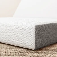 HOMCOM Colchão Dobrável em 3 Partes 140x190x15 cm Colchão de Apoio em Espuma Viscoelástica com Gel Branco(m-6)