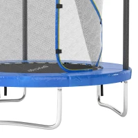 SPORTNOW 6ft Trampoline with Safety Enclosure Net, Steel Frame Outdoor Trampoline, with Edge, Safety Cover(m-11)