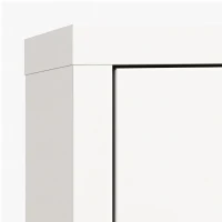 HOMCOM Wall Mount Medicine Cabinet with Combination and Key Lock, 3 Tier Steel First Aid Cabinet, White(m-13)
