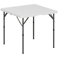 Outsunny 34/74cm Folding Camping Table, with Handle - White