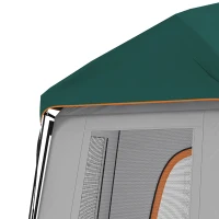 Outsunny Cabin Tent Easy Setup 3000mm Waterproof Camping Tent 4 Person with Carrying Bag Green(m-12)
