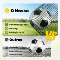 SPORTNOW Baliza de Futebol para Jardim 300x120x200 cm com Rede Resistente, Estrutura Metálica e Estacas, Preto(m-5)