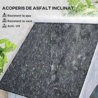 Outsunny Căsuță pentru Depozitarea Uneltelor din Lemn cu 3 Rafturi și Acoperiș Impermeabil din Bitum, 77,5x54,2x179,5 cm, Albă(m-4)