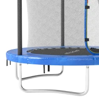 SPORTNOW 6ft Trampoline with Safety Enclosure Net, Steel Frame Outdoor Trampoline, with Edge, Safety Cover(m-10)
