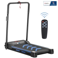 HOMCOM Tapis de course électrique de marche - 370 W pliable télécommande écran LCD vitesse 1-6 Km/h(m-12)