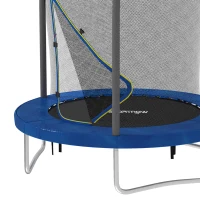 SPORTNOW 6ft Trampoline with Safety Enclosure Net, Steel Frame Outdoor Trampoline, with Edge, Safety Cover(m-13)