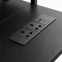 HOMCOM Reversible 'L' LED Light Gaming/Work Desk - Black(m-11)