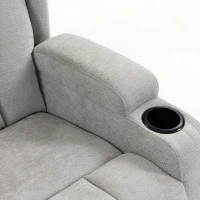 HOMCOM Poltrona alzapersone elettrica in ciniglia con massaggio e calore, grigio chiaro(m-8)
