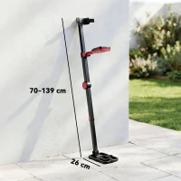 Outsunny Détecteur de Métaux, Bobine Étanche IP68 avec Écran LCD, 4 Modes, Haute Précision Hauteur Réglable, 139x26x30cm, Noir(m-3)