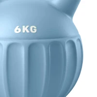SPORTNOW Kettlebell for Strength Training Kettle Bell with Non-Slip Handle 6 kg Blue(m-11)