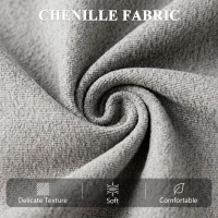 HOMCOM Fauteuil Releveur Électrique Massage et Chauffage, Fauteuil Relax Électrique en Chenille, Appui-tête Pliable, Gris Clair(m-8)