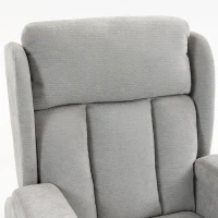 HOMCOM Poltrona alzapersone elettrica in ciniglia con massaggio e calore, grigio chiaro(m-9)