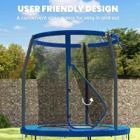 SPORTNOW 6ft Trampoline with Safety Enclosure Net, Steel Frame Outdoor Trampoline, with Edge, Safety Cover(m-6)