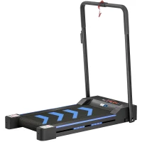HOMCOM Tapis de course électrique de marche - 370 W pliable télécommande écran LCD vitesse 1-6 Km/h(m-1)