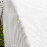 Outsunny Copertină pentru Seră din PE cu 8 Ferestre, Ușă Rulabilă și Margini Îngropate, 4x3x2 m, Alb(m-8)