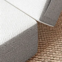HOMCOM Colchão Dobrável em 3 Partes 140x190x15 cm Colchão de Apoio em Espuma Viscoelástica com Gel Branco(m-7)
