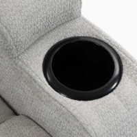 HOMCOM Poltrona alzapersone elettrica in ciniglia con massaggio e calore, grigio chiaro(m-7)