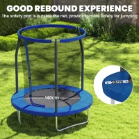 SPORTNOW 6ft Trampoline with Safety Enclosure Net, Steel Frame Outdoor Trampoline, with Edge, Safety Cover(m-5)