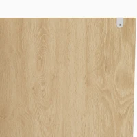 HOMCOM Slim Bedside Table Set of 2, Narrow Bedside Cabinet with Open Cubbies and Cupboard for Bedroom Living Room, Oak(m-11)