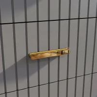 HOMCOM Comodă modernă cu 3 sertare din lemn și aluminiu, 60x40x71,5 cm, auriu și gri închis(m-9)