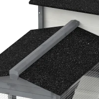 PawHut 2-Tier Large Rabbit Hutch Outdoor with Double Side Run Boxes, No-leak Plastic Tray, Ramp, 230 x 53 x 93.5cm, Light Grey(m-10)