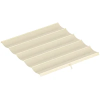 Outsunny Cubierta para Techo Retráctil de 2,5x2,55m para Pérgola 3x3 Tela de Repuesto con 10 Orificios de Drenaje Crema(m-12)