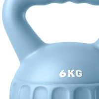 SPORTNOW Kettlebell for Strength Training Kettle Bell with Non-Slip Handle 6 kg Blue(m-10)