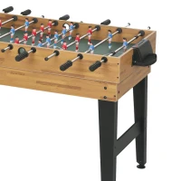 SPORTNOW Table multijeux 13 en 1, table de jeu baby-foot, billard, ping-pong, 121x109x80cm, pour enfants et adultes, noyer clair(m-15)