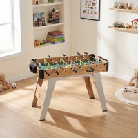 SPORTNOW Baby-foot pour Enfants et Adultes, 22 Joueurs, 2 Ballons, 2 Compteurs de Points Manuels, 109 x 77 x 72 cm, Chêne Jaune(m-10)