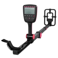 Outsunny Détecteur de Métaux, Bobine Étanche IP68 avec Écran LCD, 4 Modes, Haute Précision Hauteur Réglable, 139x26x30cm, Noir(m-1)