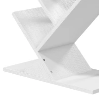 HOMCOM Bibliothèque Arbre à 7 Niveaux, Meuble de Rangement Industriel avec Cadre en Acier, 50x24x109cm, Blanc(m-8)