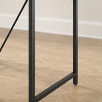 HOMCOM Gaming Desk, 100cm Computer Desk with LED Lights, Power Outlets, Monitor Stand and Remote, Black Wood-Effect(m-13)