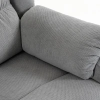 HOMCOM Fauteuil met opstahulp, massagefunctie en lendenverwarming, recliner met afstandsbedieningen en zijvakken, lichtgrijs(m-11)