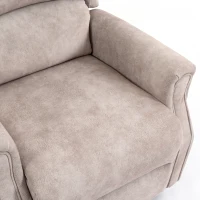 HOMCOM Fauteuil releveur électrique massage par vibrations et chaleur, fauteuil relax électrique en velours, 80x160x82cm, beige(m-10)