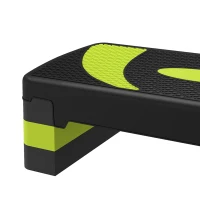 HOMCOM Stepper fitness aérobic hauteur réglable surface antidérapante 80 x 31 x 20 cm noir vert(m-13)