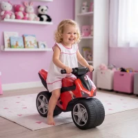 AIYAPLAY Balance Bike with Music Extra-Wide Wheels Toddler Bike for Boys Girls Red(m-14)