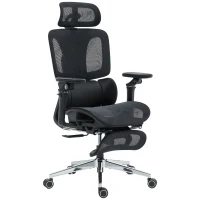 HOMCOM Ergonomic Office Chair, High Back Mesh Desk Chair, Black(m-1)
