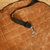 PawHut Dog Car Seat, Detachable Washable Dog Booster Seat with Thick Cushion, Seat Belt, Pockets for Small Under 10kg, Brown(m-11)