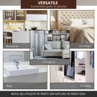 Homcom Kit Feronerie Rustic – 6 Piese pentru Usi Glisante din Lemn(m-5)