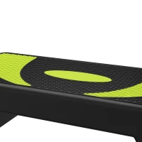 HOMCOM Stepper fitness aérobic hauteur réglable surface antidérapante 80 x 31 x 20 cm noir vert(m-12)
