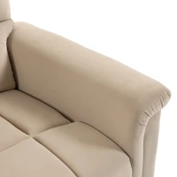 HOMCOM Fauteuil Releveur Électrique, Fauteuil Relax Électrique en Velours avec Dossier Inclinable, Télécommande, Marron(m-11)