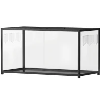 PawHut Large Hamster Cage, Chewproof Metal Rat Cage with Openable Top for Syrian Dwarf Hamster, Gerbil, 100 x 50 x 52.5 cm(m-15)